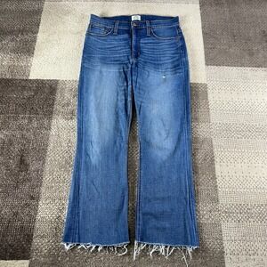 J Crew‎ Full Length Demi Boot Crop Jeans Women's Size 29 Boho Western Cowgirl